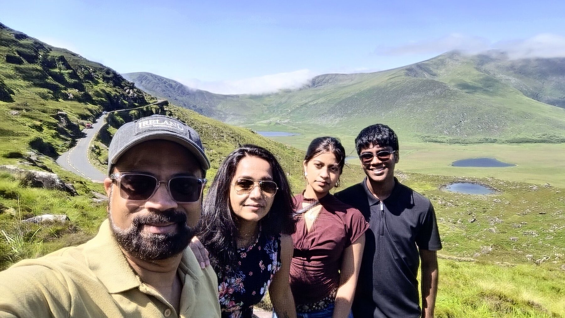 The Giduthuri family together in the mountains of Kerry